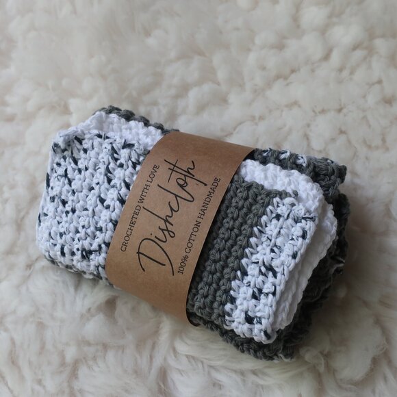 Multicolored Crochet Dish Drying Mats 100% Cotton Kitchen - Picture 7 of 13